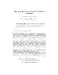 A Language-Independent Program Verification Framework