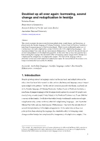 Borrowing, Sound Change and Reduplication in Iwaidja
