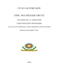 Multiplexer Circuit