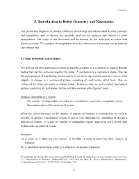 Robot Geometry and Kinematics