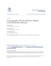 Zoogeography of Tropical Western Atlantic Crinoidea (Echinodermata) David L