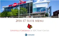 2016-17 Suite Menu