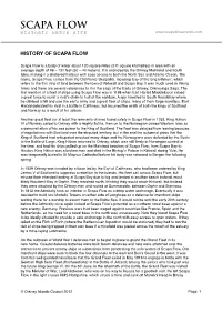 History of Scapa Flow