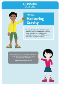 Measuring Gravity