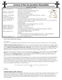 School of the Incarnation Newsletter