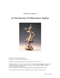 An Introduction to Manichean Sogdian