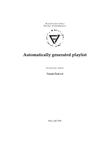 Automatically Generated Playlist