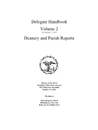 Delegate Handbook Volume 2 Deanery and Parish Reports