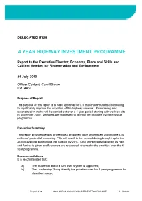 4 Year Highway Investment Programme