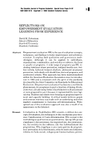 5 Reflections on Empowerment Evaluation