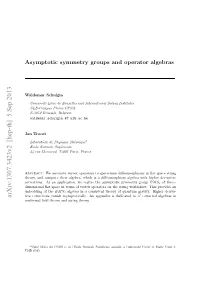 Asymptotic Symmetry Groups and Operator Algebras