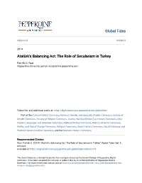 Atatürk's Balancing Act: the Role of Secularism in Turkey