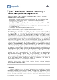 Crystal Chemistry and Structural Complexity of Natural and Synthetic Uranyl Selenites