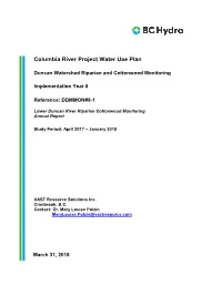 Lower Duncan River Riparian Cottonwood Monitoring Annual Report
