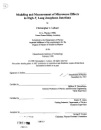 Modeling and Measurement of Microwave Effects in High-T, Long Josephson Junctions