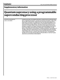 Quantum Supremacy Using a Programmable Superconducting Processor