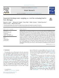 Sequential Drinking Water Sampling As a Tool for Evaluating Lead in Flint