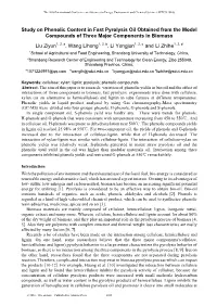 Study on Phenolic Content in Fast Pyrolysis Oil Obtained from the Model Compounds of Three Major Components in Biomass