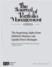 The Surprising Alpha from Malkiel's Monkey and Upside-Down Strategies