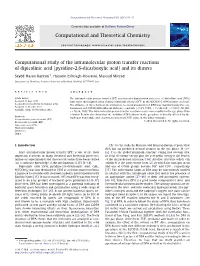 Computational Study of the Intramolecular Proton Transfer Reactions of Dipicolinic Acid (Pyridine-2,6-Dicarboxylic Acid) And