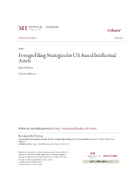 Foreign Filing Strategies for U.S.-Based Intellectual Assets Robert Fichter