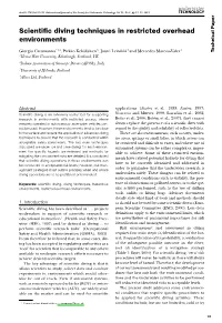 Scientific Diving Techniques in Restricted Overhead Environments