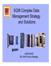 SGI's Complex Data Management Architectures