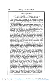 Sir Charles Lyell, Bart., M.A., D.C.L., Ll.D., P.K.B., P.L.S., V.P