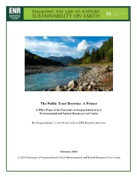The Public Trust Doctrine: a Primer