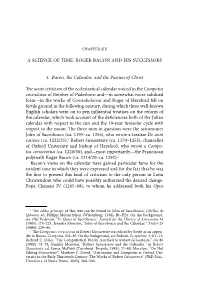 A Science of Time: Roger Bacon and His Successors