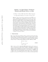 Arxiv:1804.07332V1 [Math.OC] 19 Apr 2018