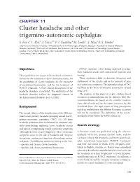 Cluster Headache and Other Trigemino-Autonomic Cephalgias 181