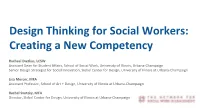 Design Thinking for Social Workers: Creating a New Competency