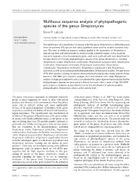 Multilocus Sequence Analysis of Phytopathogenic Species of the Genus Streptomyces