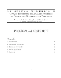 PROGRAM and ABSTRACTS
