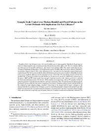 Synoptic-Scale Control Over Modern Rainfall and Flood Patterns in the Levant Drylands with Implications for Past Climates