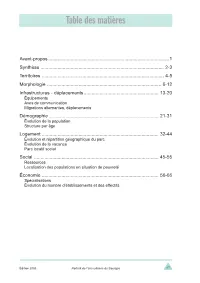 Table Des Matières