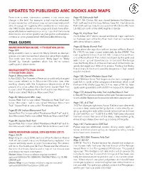 Updates to Published Amc Books and Maps
