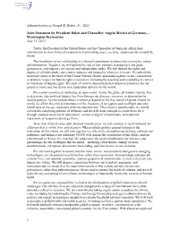 Administration of Joseph R. Biden, Jr., 2021 Joint Statement
