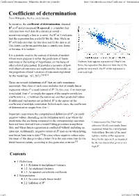 Coefficient of Determination - Wikipedia, the Free Encyclopedia