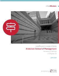Insider's Guide: Anderson School of Management