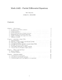 Math 246B - Partial Diﬀerential Equations