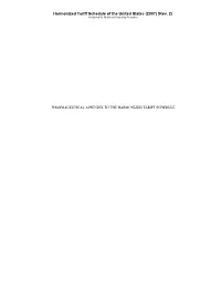 Pharmaceutical Appendix to the Tariff Schedule 2