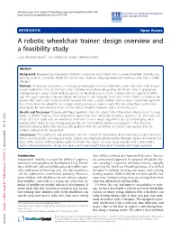 A Robotic Wheelchair Trainer: Design Overview and a Feasibility Study