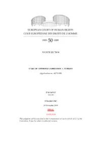FOURTH SECTION CASE of ANTHOUSA IORDANOU V. TURKEY