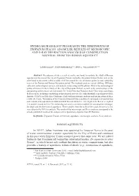 Hydroarchaeology Program in the Territorium of Tropaeum Traiani–Adamclisi