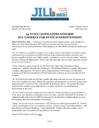 Legislators Endorsement