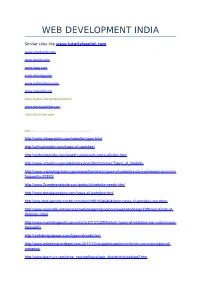 Web Development India