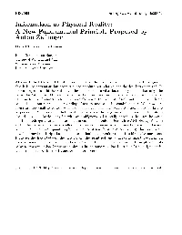 A New Fundamental Principle Proposed by Anton Zeilinger