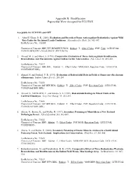 Appendix B. Brodifacoum Papers That Were Accepted for ECOTOX